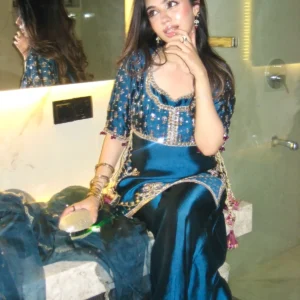 Pakistani wedding wear in pure sheesha silk